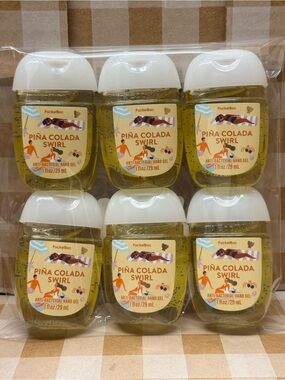 NEW B&BW (6) Piña Colada Swirl Pocketbac Hand Sanitizer Gels